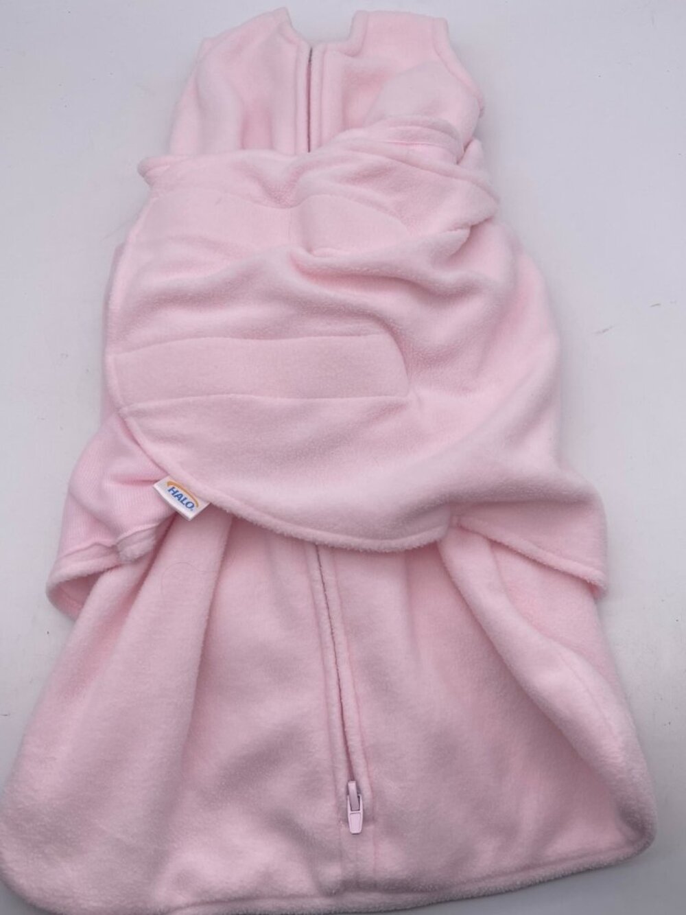 HALO Pink Sleep Sack 100% Fleece Swaddle Newborn 6-12lbs 3.0 Tog T28